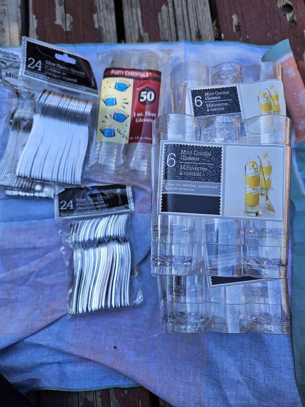 Essentials Clear Mini Cordial Shot Glasses - Mini Spoons Mini Forks Shot Glasses